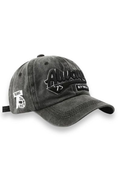 Şapka Market Always Vintage Distressed Black Baseball Cap Hat