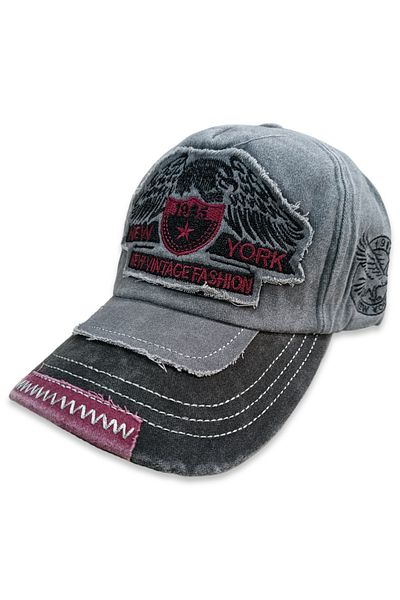 Şapka Market New York Vintage Gray Black Baseball Cap Hat
