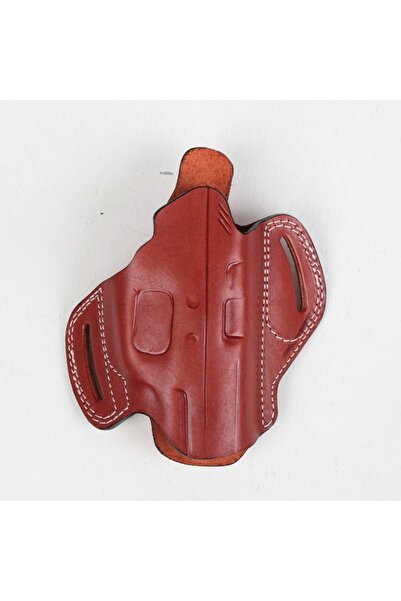 Polis Sepeti Wh Universal Deri TabancaUyumlu  Kılıfı Tam Kelebek Atkısız Taba