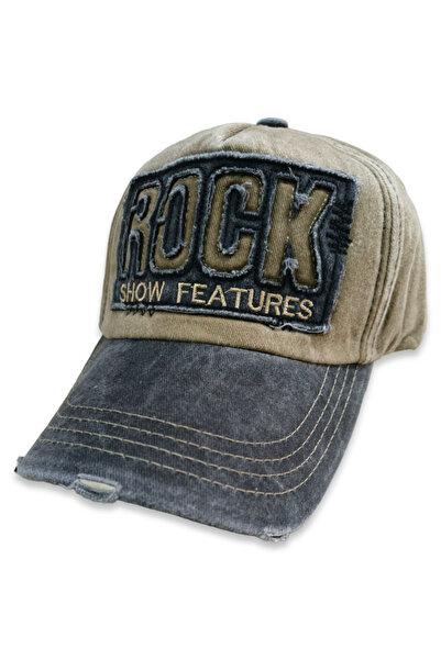 Şapka Market Rock Vintage Bej Beyzbol Kep Şapka