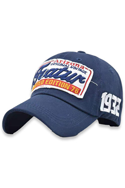 Şapka Market Featur Vintage Lacivert Beyzbol Kep Şapka