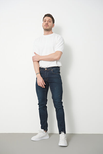 Jeanblack Blugi pentru bărbați, maro, albastru, blugi skinny, unghii înguste colorate