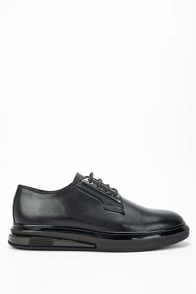 Tamer Tanca Men's Genuine Leather Black Antique Casual Shoes