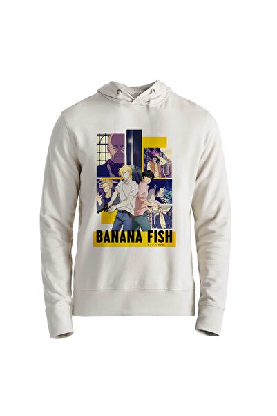 Alfa Tshirt Banana Fish Printed Children's Ecru Kids Sweatshirt