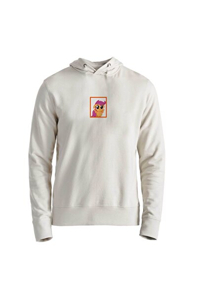 Alfa Tshirt Animal Unicorn2 Illustrated Design Digital Printed Ecru Children's Sweatshirt