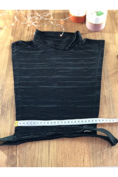 mirach Three-Dimensional Bright Fabric High-Rise Neck Collar Self-Striped Texture Sleeveless Hijab Stylish Neck Collar