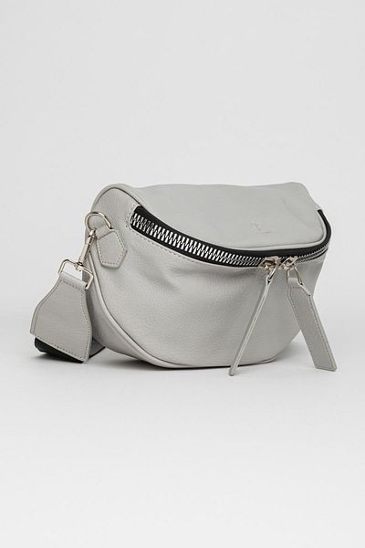 Jacquline IM357-5 ZIPPER DETAILED LEATHER CROSSBODY BAG WOMEN