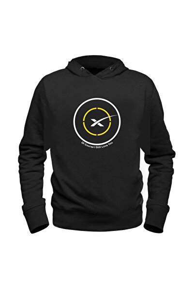 Alfa Tshirt Space X Printed Children's Black Sweatshirt