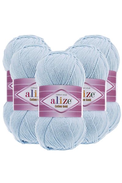 Alize Βαμβακερό χρυσό 5 τεμαχίων 513 Baby Blue πλεκτό νήμα