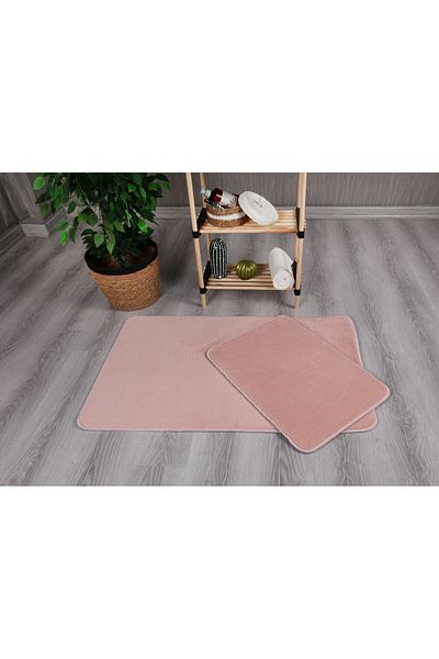 Myevilla My Evilla Modern Decorative Plush Simirna 50x80-50x40 Bathroom Toilet Set