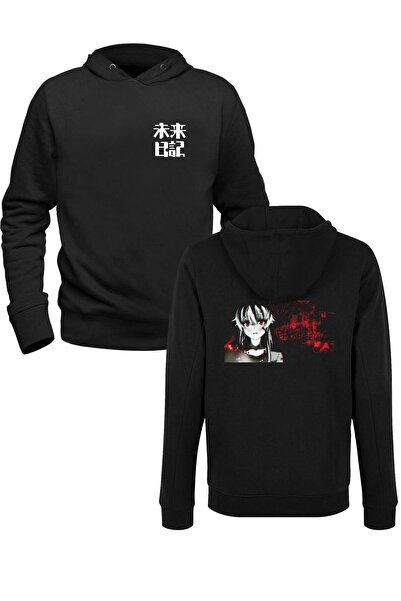 Alfa Tshirt سويت شيرت ميراي نيكي مطبوع باللون الأسود للأطفال من الأمام والخلف