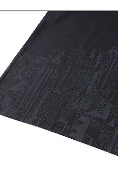 AFROGİYİM Μπλουζάκι Unisex Ground City Digital Printed Oversize