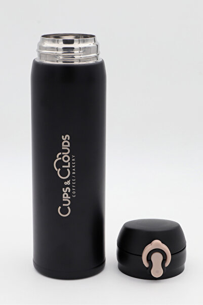 Cups & Clouds Siyah Termos