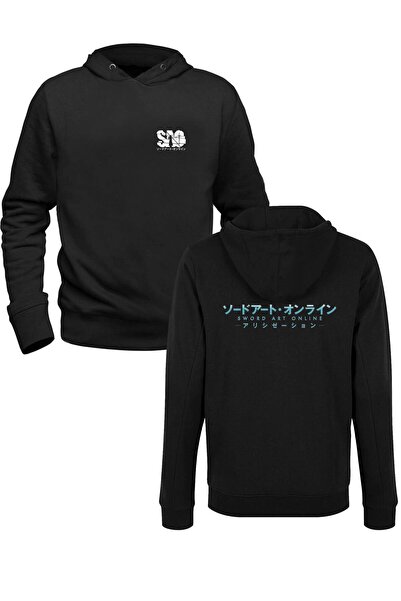 Alfa Tshirt Sword Art Online Printed Black Front Back Children's Printed Swea...