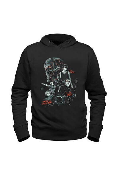 Alfa Tshirt سويت شيرت أسود مطبوع للأطفال بتصميم Terminator