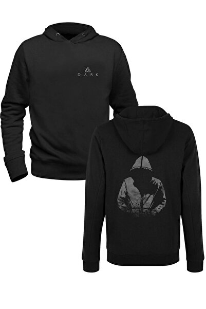Alfa Tshirt Dark Illustrated Printed Black Front Back Children's Printed Swea...
