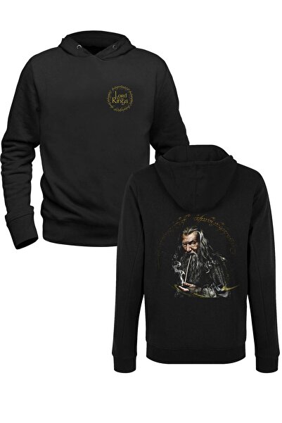 Alfa Tshirt Lord Of The Rings Black Front Back Printed Children's Sweatshirt