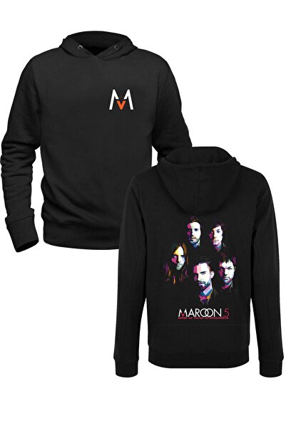 Alfa Tshirt Maroon 5 Printed Black Front Back Children's Printed Sweatshirt