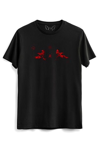 Alfa Tshirt Παιδικό μαύρο μπλουζάκι με ψηφιακή εκτύπωση Vikings Illustrated
