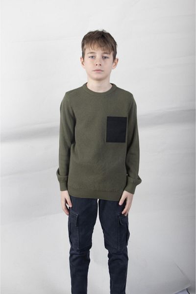 ALEXANDERGARDI CHILDREN'S KNITWEAR SWEATER WITH POCKET DETAIL(C22-18937)