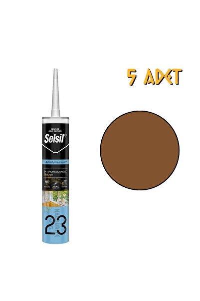 Selsil Yağmura Dayanıklı Silikonize Mastik ALTIN MEŞE 485 gr. - 5 Adet