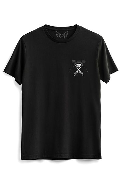 Alfa Tshirt V For Vendetta Picture Printed Παιδικό Μαύρο Tshirt