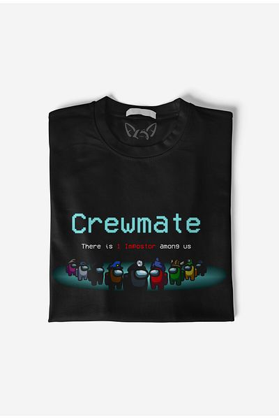 Alfa Tshirt Ανάμεσά μας Παιδικό μαύρο μπλουζάκι με ψηφιακή εκτύπωση