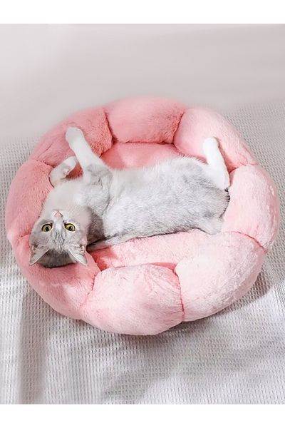 Patiderm Bubble Plush Cat Dog Bed-Pink