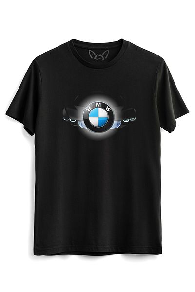 Alfa Tshirt Tricou negru pentru copii cu imprimeu ilustrat BMW