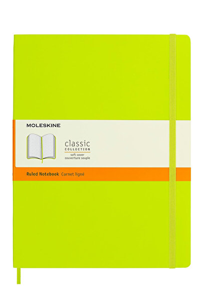 Moleskine دفتر ملاحظات كلاسيكي مقاس XL 19x25 سم غطاء ناعم مخطط 192 ورقة