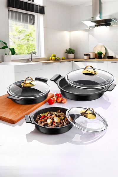 CVS طقم وعاء ساخن من الحديد الزهر مكون من 6 قطع Dn 20024