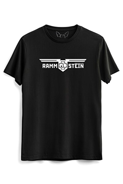 Alfa Tshirt تيشيرت أسود للأطفال مطبوع عليه صورة رامشتاين