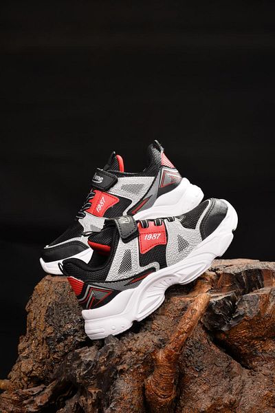 M.P. Boy's Black Detailed Orthopedic Sole Ultra Light Sports Shoes