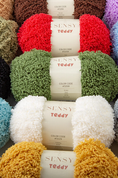 SENSY Teddy Hand Knitting Twine Κουβέρτα Twine Πουλόβερ Twine Ζακέτα Twine Φουλάρι Twine Beanie Twine Πλεκτό νήμα Μαύρο