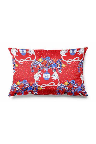 Pilloveland Rectangular China Patterned Double Sided Printed Suede Throw Pillow Cover