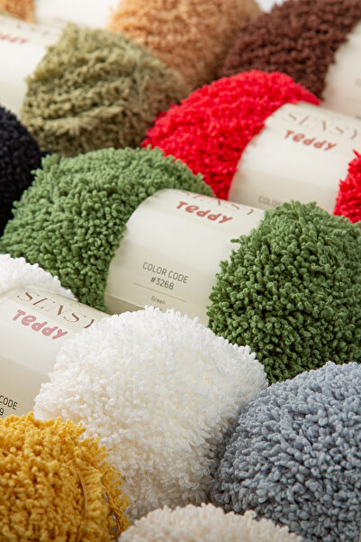 SENSY Teddy El Örgü İpi Battaniye İpi Kazak İpi Hırka İpi Atkı İpi Bere İpi Örgü İp Bej