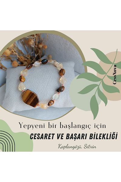 CessNova Certified Natural Stone Bravery and Success Bracelet