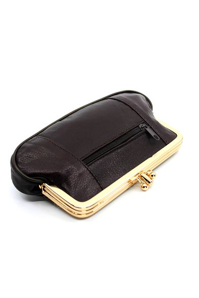 OLLBAG Genuine Leather Women's Wallet with Clip
