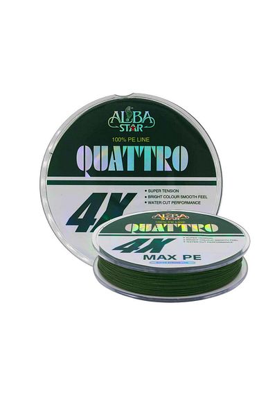 Albastar Quattro x4 Καλάμι ψαρέματος με πράσινο σχοινί 150 mt 0,180 mm