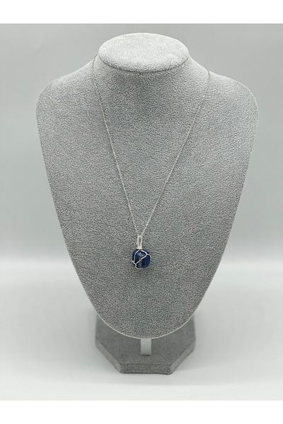 Hobimos 100% Original Natural Stone Women's Necklace Lapis Stone