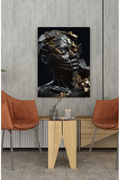 CANVASUM Stone Detail Silhouette Woman Canvas Art Print Ar030619