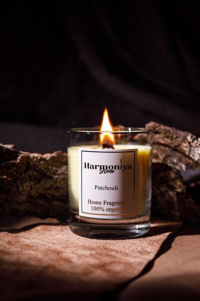 Paşabahçe Ahşap Fitilli Soya Wax Paçuli Kokulu Mum 320 ml