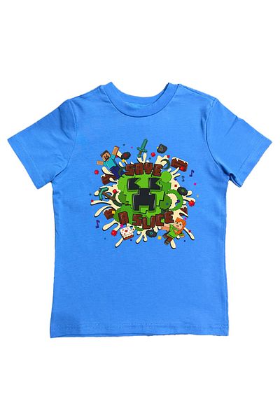 MINECRAFT Tricou pentru copii de vară - imprimat, bumbac pieptănat