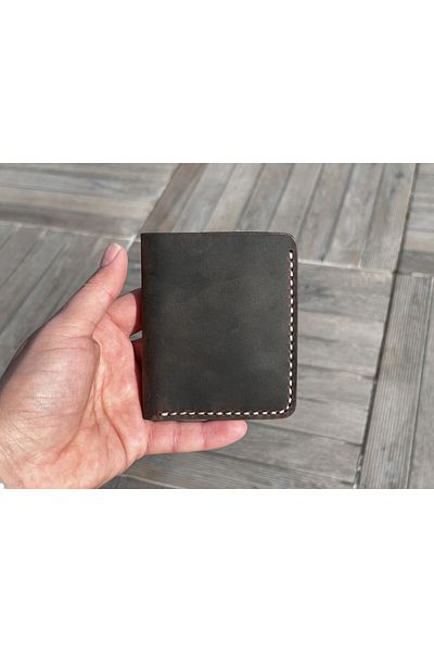 HorizoneStore 1. Θήκη κάρτας Grade Genuine Crazy Horse Leather