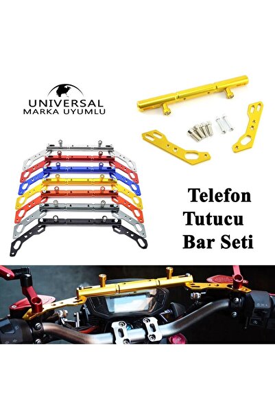 YSGMOTOPARTS Nmax Xmax Telefon-kamera Tutucu Bar Ayna Arası Aparat Sarı Renk