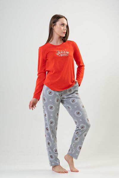 VİENETTA Kadın Uzun Kol Pijama Takım, 203138