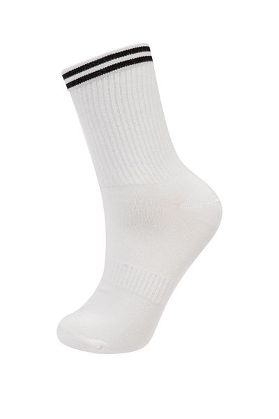 DeFacto 2-teilige Bambus-Socket-Kreismuster-Socken für Damen C0824axns