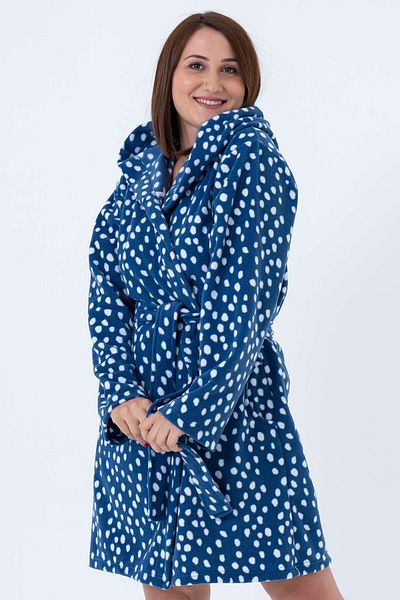 VİENETTA Κοντό φόρεμα με κουκούλα Fleece Plus Size 
 , 103167