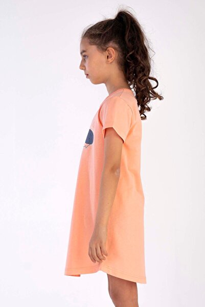VİENETTA Girl's P.supreme O Neck Short Sleeve Skirted Oval Tunik,212708