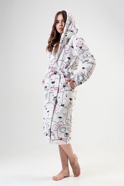 VİENETTA Women's Welsoft Hooded Long Sleeve Long Dressing Gown
,202098